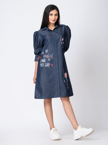 I'M SO TIRED DENIM DRESS I'M SO TIRED DENIM DRESS