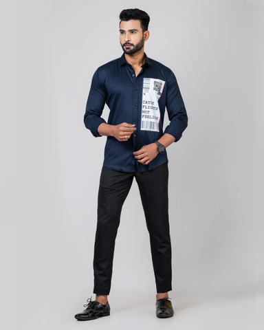 CATCH FLIGHT Navy Blue Shirt CATCH FLIGHT Navy Blue Shirt
