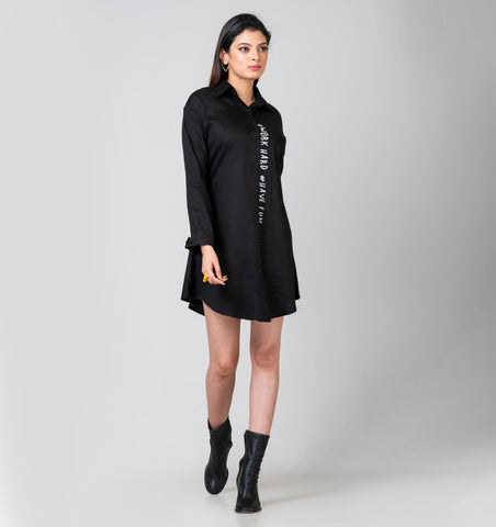 NO DRAMA PLEASE SHIRT DRESS NO DRAMA PLEASE SHIRT DRESS