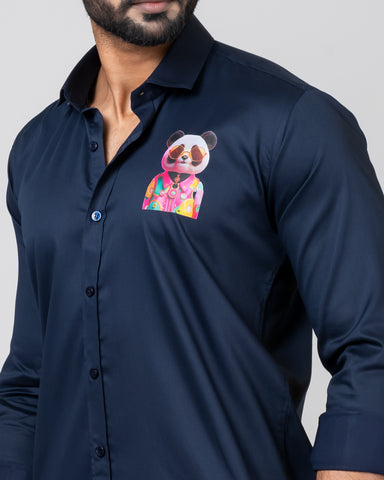 PANDA Navy Blue Shirt. PANDA Navy Blue Shirt.