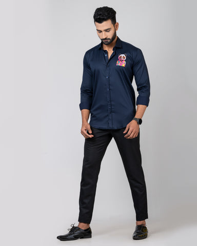 PANDA Navy Blue Shirt. PANDA Navy Blue Shirt.