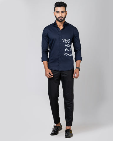 NEED MONEY Navy Blue Shirt NEED MONEY Navy Blue Shirt