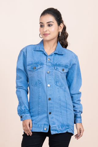 FEED YOUR BRAIN- BLUE DENIM JACKET FEED YOUR BRAIN- BLUE DENIM JACKET