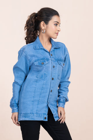 FEED YOUR BRAIN- BLUE DENIM JACKET FEED YOUR BRAIN- BLUE DENIM JACKET