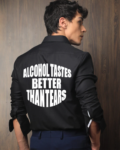 Alcohol black shirt Alcohol black shirt