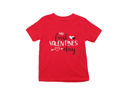 My First Valentines Day Kids T-Shirt My First Valentines Day Kids T-Shirt