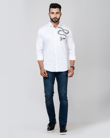 CHAIN SNAKE White Shirt