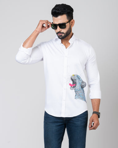 LEOPARD YOWN White Shirt