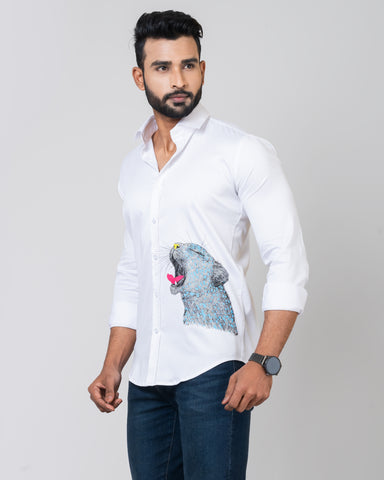 LEOPARD YOWN White Shirt