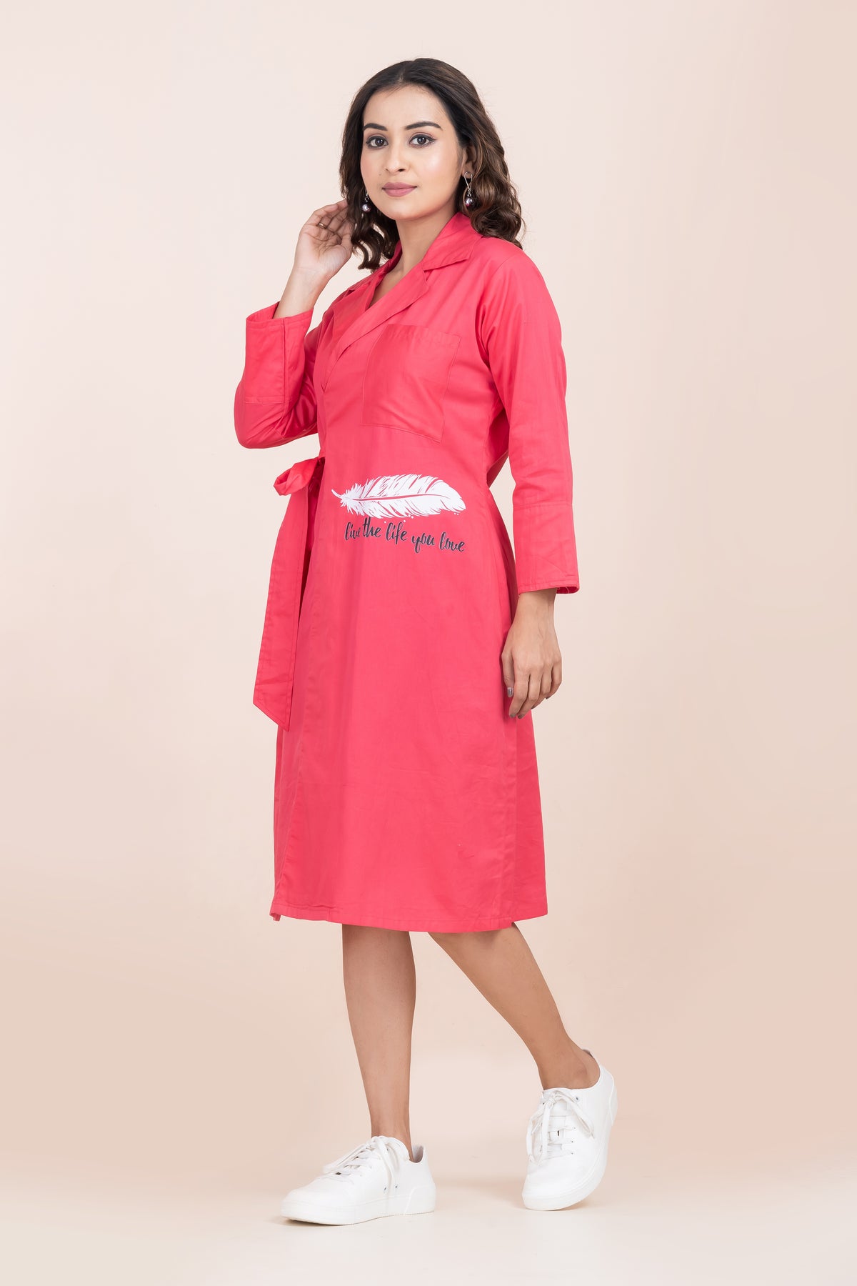 LIVE THE LIFE- LONG DRESS WITH BELT