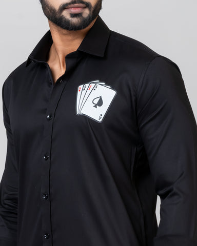 POKER CARDS Black Shirt