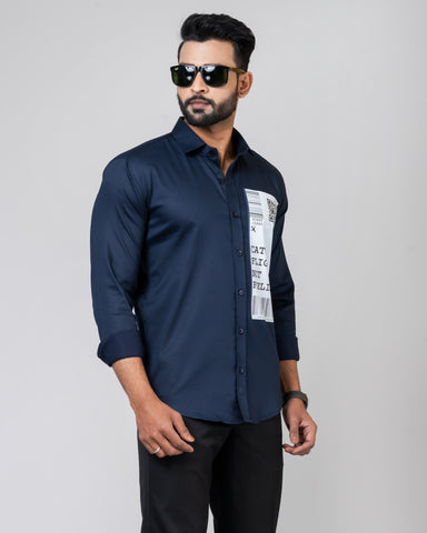 CATCH FLIGHT Navy Blue Shirt