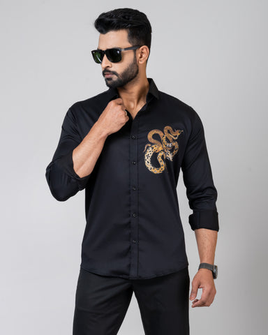 TWO SNAKE Black Shirt