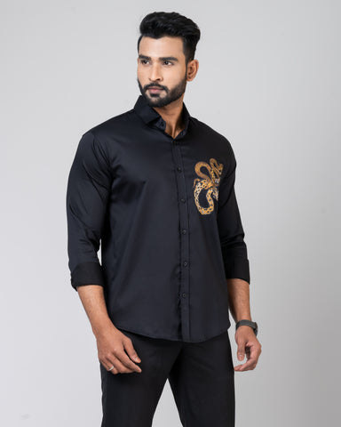 TWO SNAKE Black Shirt