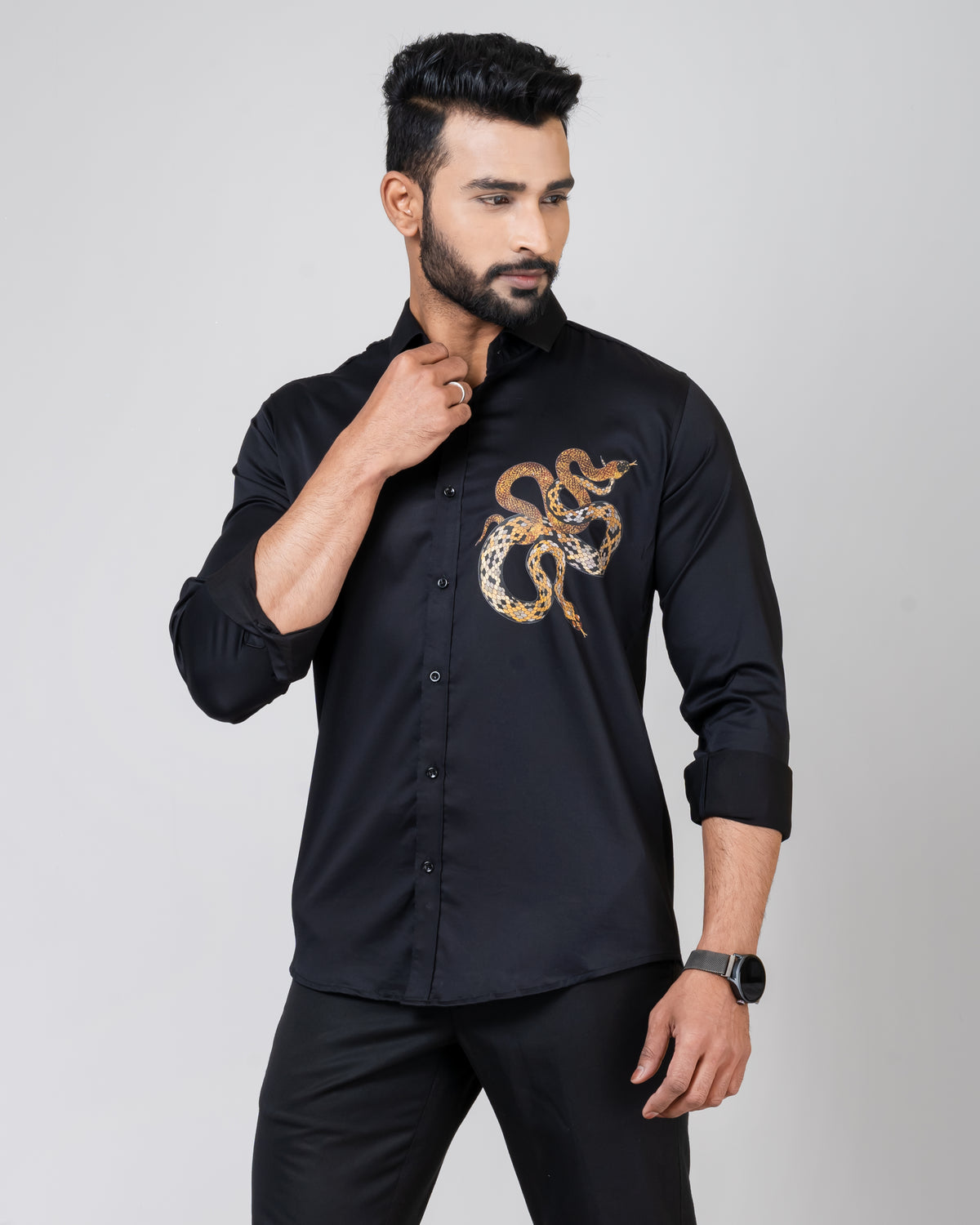 TWO SNAKE Black Shirt