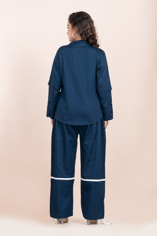 WHITE STRIPED CORD SET