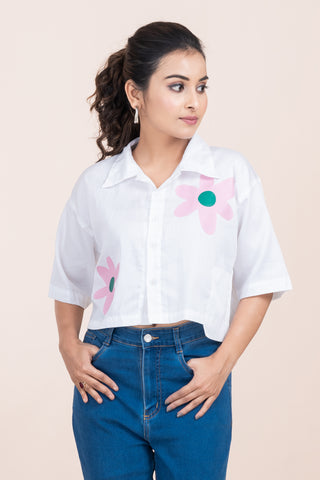 SHIRT STYLE CROP TOP