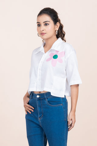 SHIRT STYLE CROP TOP