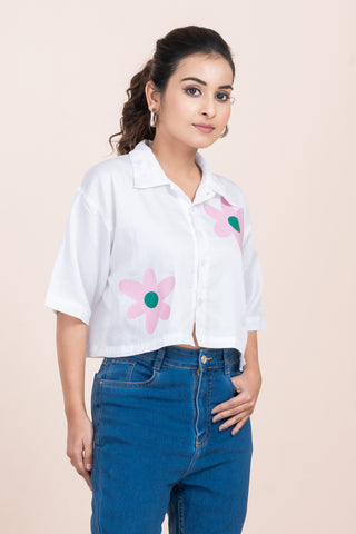 SHIRT STYLE CROP TOP