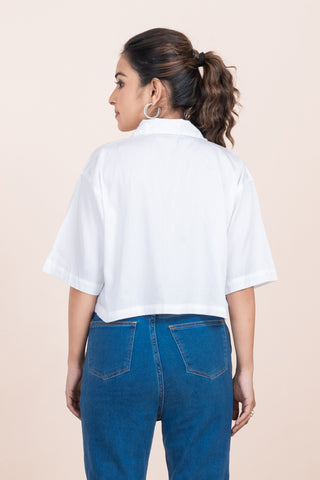 SHIRT STYLE CROP TOP
