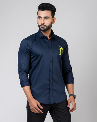 GREEN GLASS Navy Blue Shirt