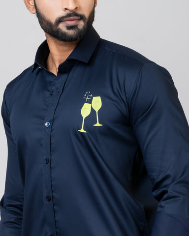 GREEN GLASS Navy Blue Shirt