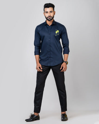 GREEN GLASS Navy Blue Shirt