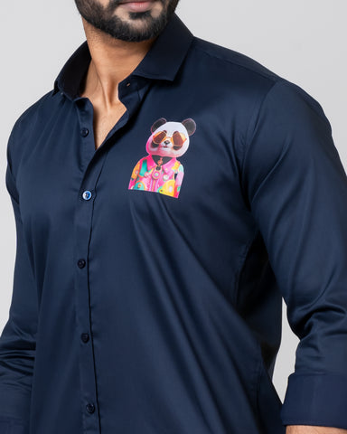 PANDA Navy Blue Shirt.