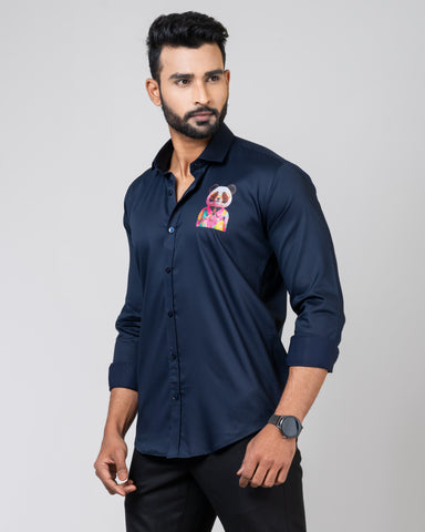 PANDA Navy Blue Shirt.