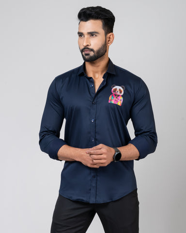 PANDA Navy Blue Shirt.