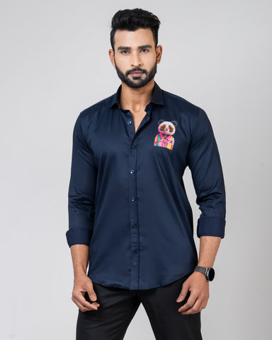 PANDA Navy Blue Shirt.