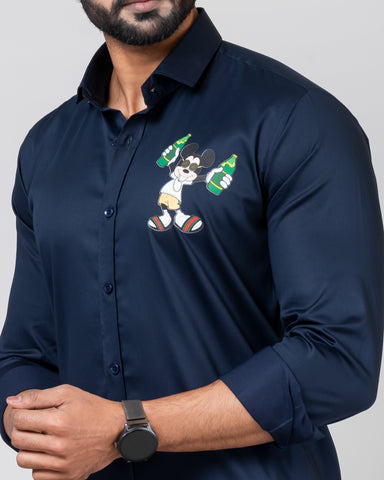 GUCCI MICKEY Navy Blue Shirt