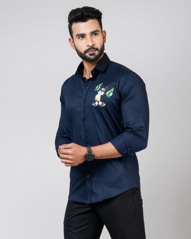 GUCCI MICKEY Navy Blue Shirt