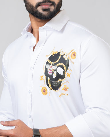 GOLD SKULL White Shirt