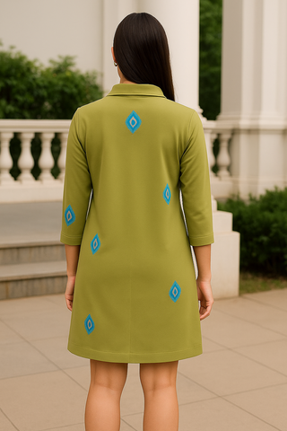 EVIL EYE  EMBROIDERED LONG DRESS