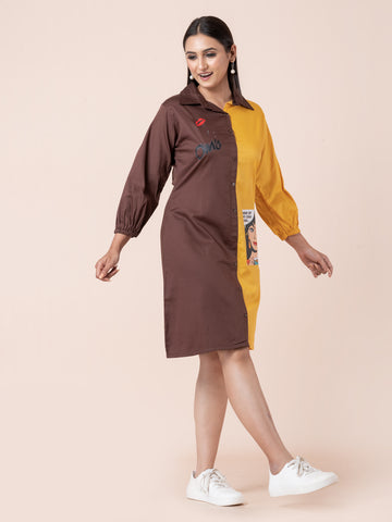 NONE OF MY LENA DENA-LONG DRESS