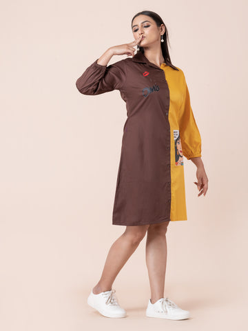 NONE OF MY LENA DENA-LONG DRESS