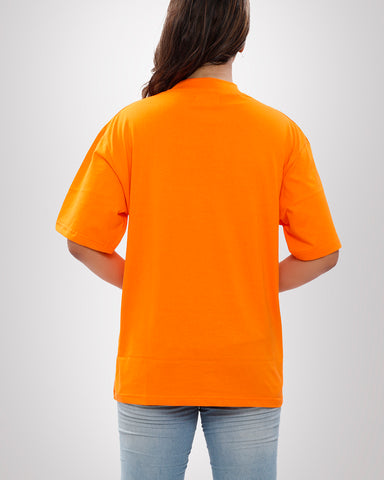 Plain Orange Oversized T-shirt