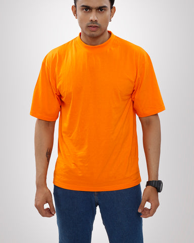 Plain Orange Oversized T-shirt