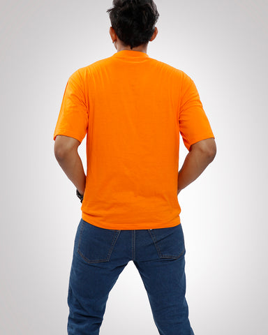 Plain Orange Oversized T-shirt