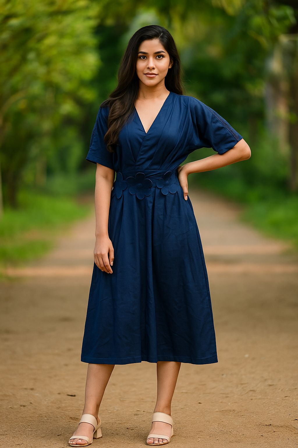 FLOWER BELT DRESS