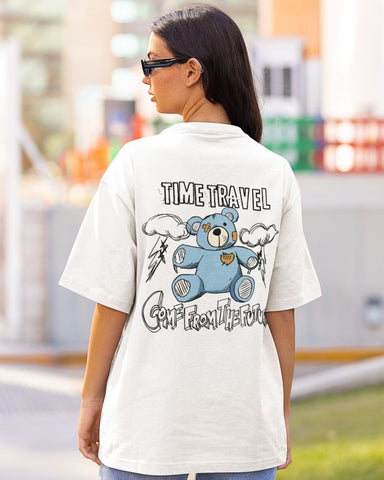 time travel oversized T-shirt