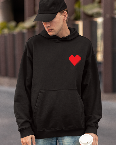 Heart black hoodies